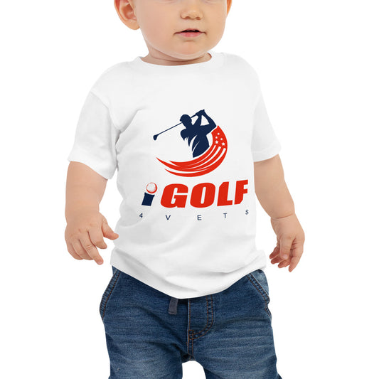 Baby Jersey Short Sleeve Tee White w/iGolf4VETS Logo